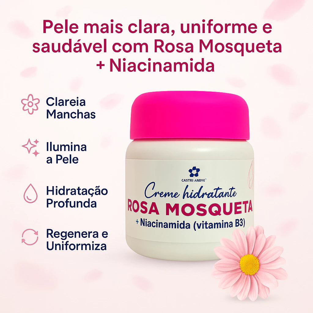 Kit 3 Rosehip Creams with Niacinamide – Whitening, Moisturizing and Skin Regenerating
