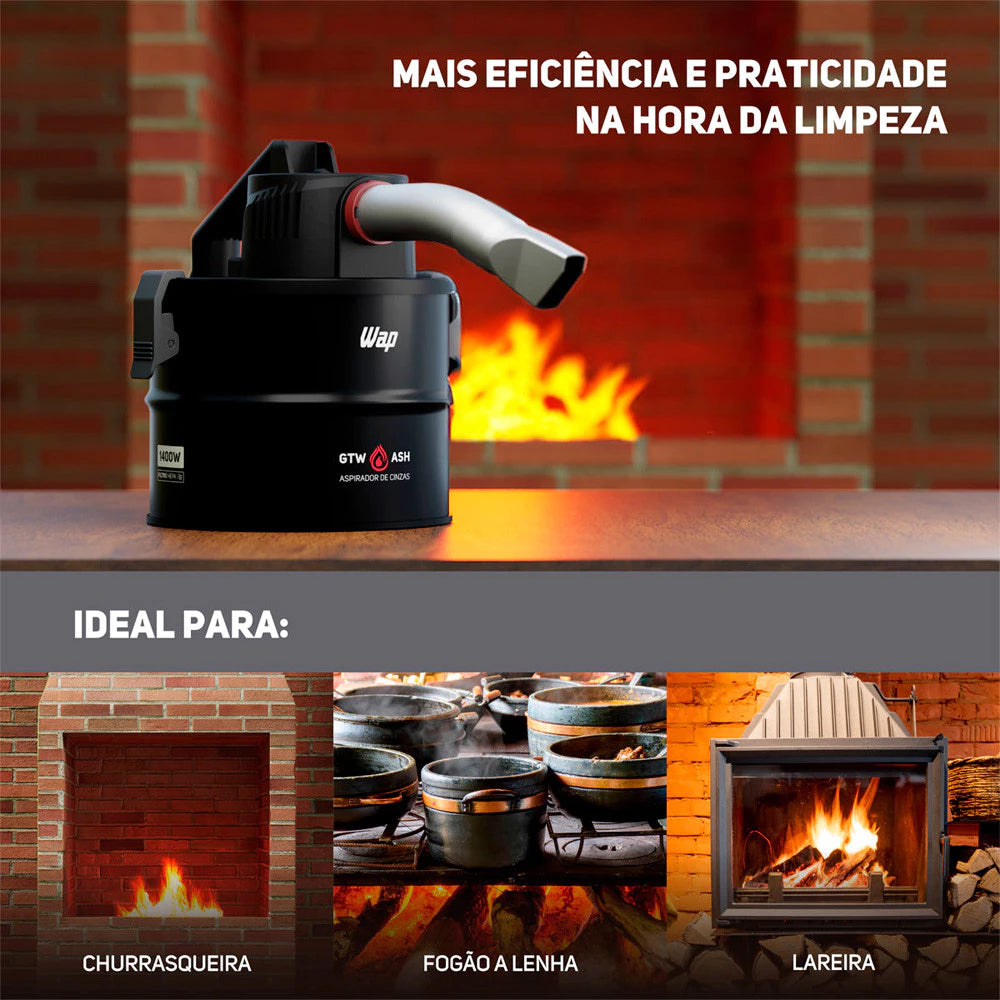 Kit Aspirador de Cinza WAP GTW ASH 1400W com Lavadora de Alta Pressão Vonder LAV1300 1200W