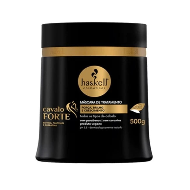 Kit Haskell Cronograma Capilar 500g - Mandioca, Murumuru e Cavalo de Raça com Escova