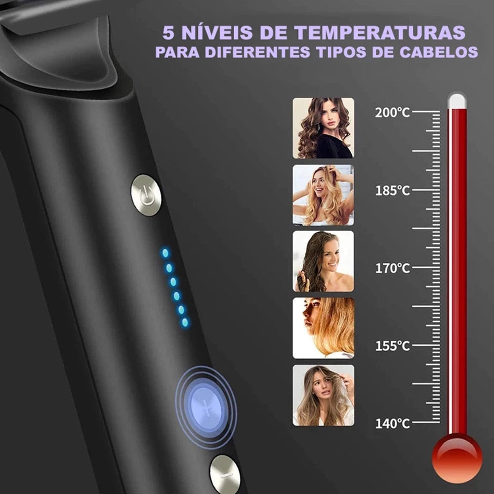 Kit Mini Secador Britânia Ion 1200W Dobrável + Escova Alisadora Secadora 2 em 1 Bivolt com Maleta