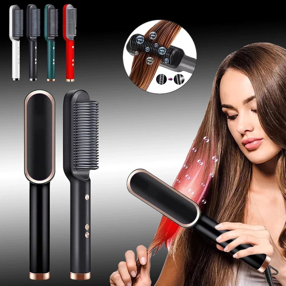 Kit Mini Secador Britânia Ion 1200W Dobrável + Escova Alisadora Secadora 2 em 1 Bivolt com Maleta