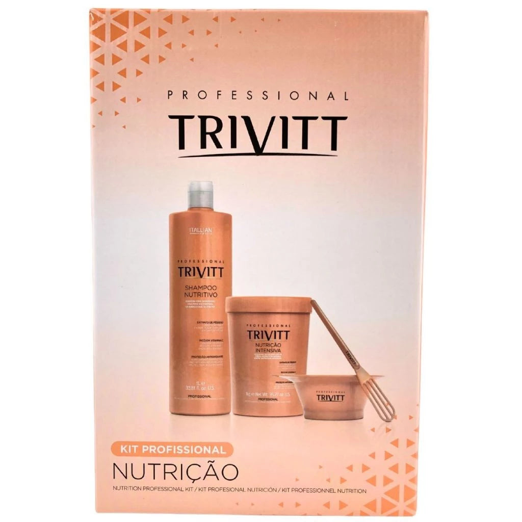 Kit Profissional Nutrição Extrato de Pêssego 4 Itens Trivitt