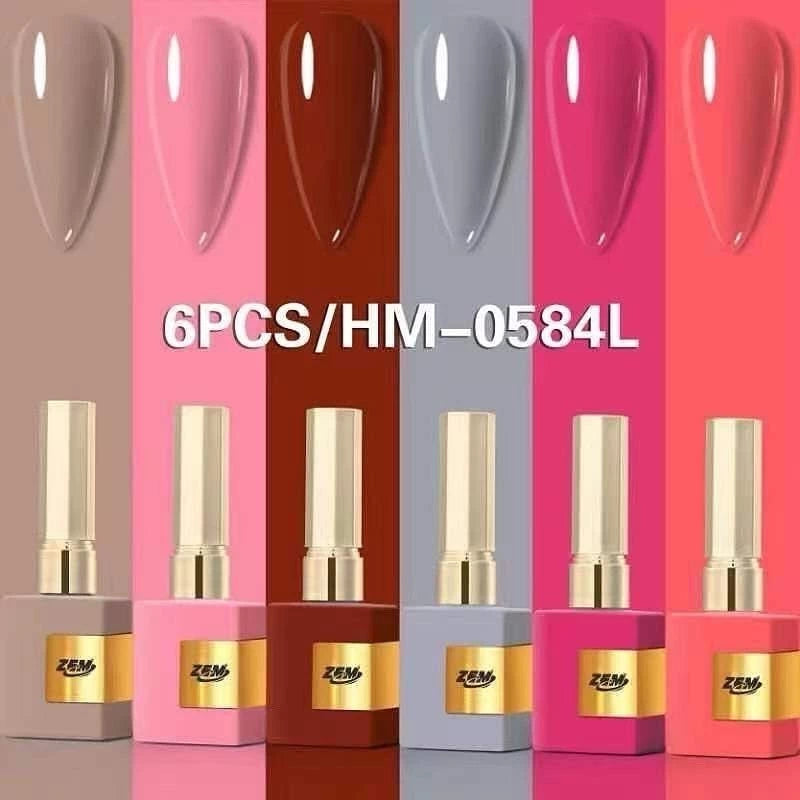 Kit 12 Gel Nail Polishes for Natural Nails Bella Rosa Shine Hand and Foot Nail Polish Assorted Colors Manicure Pedicure