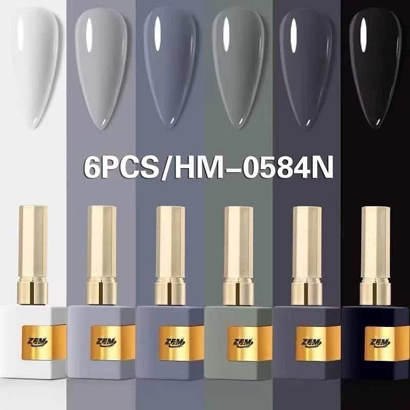 Kit 12 Gel Nail Polishes for Natural Nails Bella Rosa Shine Hand and Foot Nail Polish Assorted Colors Manicure Pedicure