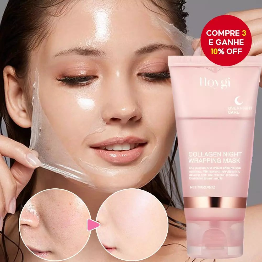 Korean Collagen Night Mask – Rejuvenates, Moisturizes & Brightens – 75g