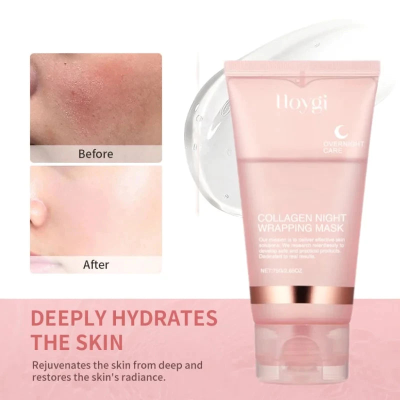 Korean Collagen Night Mask – Rejuvenates, Moisturizes & Brightens – 75g