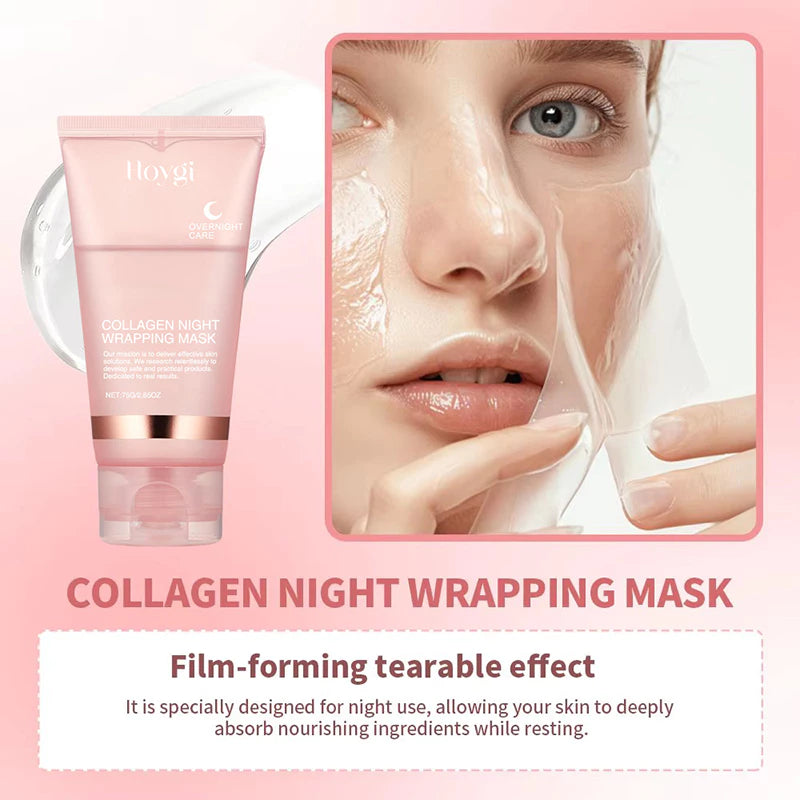 Korean Collagen Night Mask – Rejuvenates, Moisturizes & Brightens – 75g