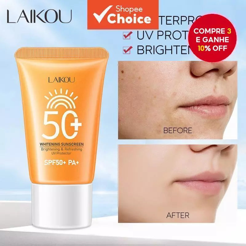 LAIKOU Brightening Sunscreen with UV Filter Clarifying Facial Cream Refreshing Sunscreen Day Cream 30g