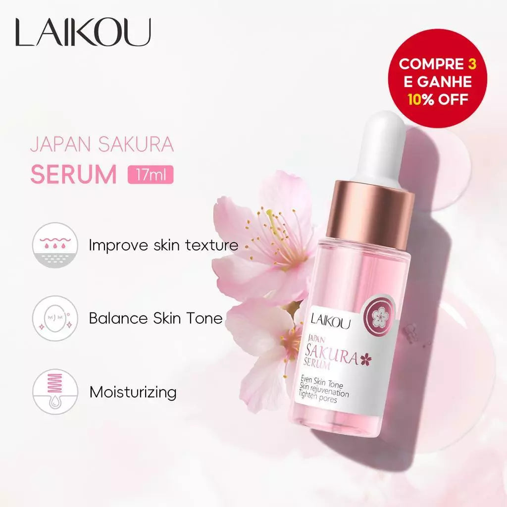 LAIKOU Japan Sakura Cherry Blossom Facial Serum – Blemish Removal & Skin Rejuvenation 17ml