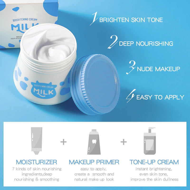 Creme de Dia Hidratante Nutritivo Iluminador Leite LAIKOU 55g