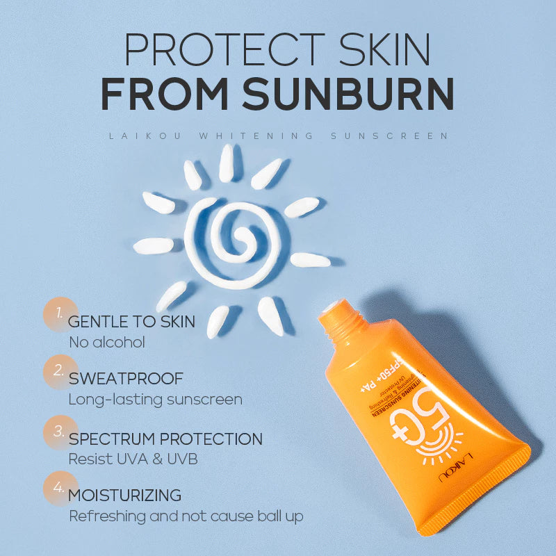 LAIKOU Brightening Sunscreen with UV Filter Clarifying Facial Cream Refreshing Sunscreen Day Cream 30g