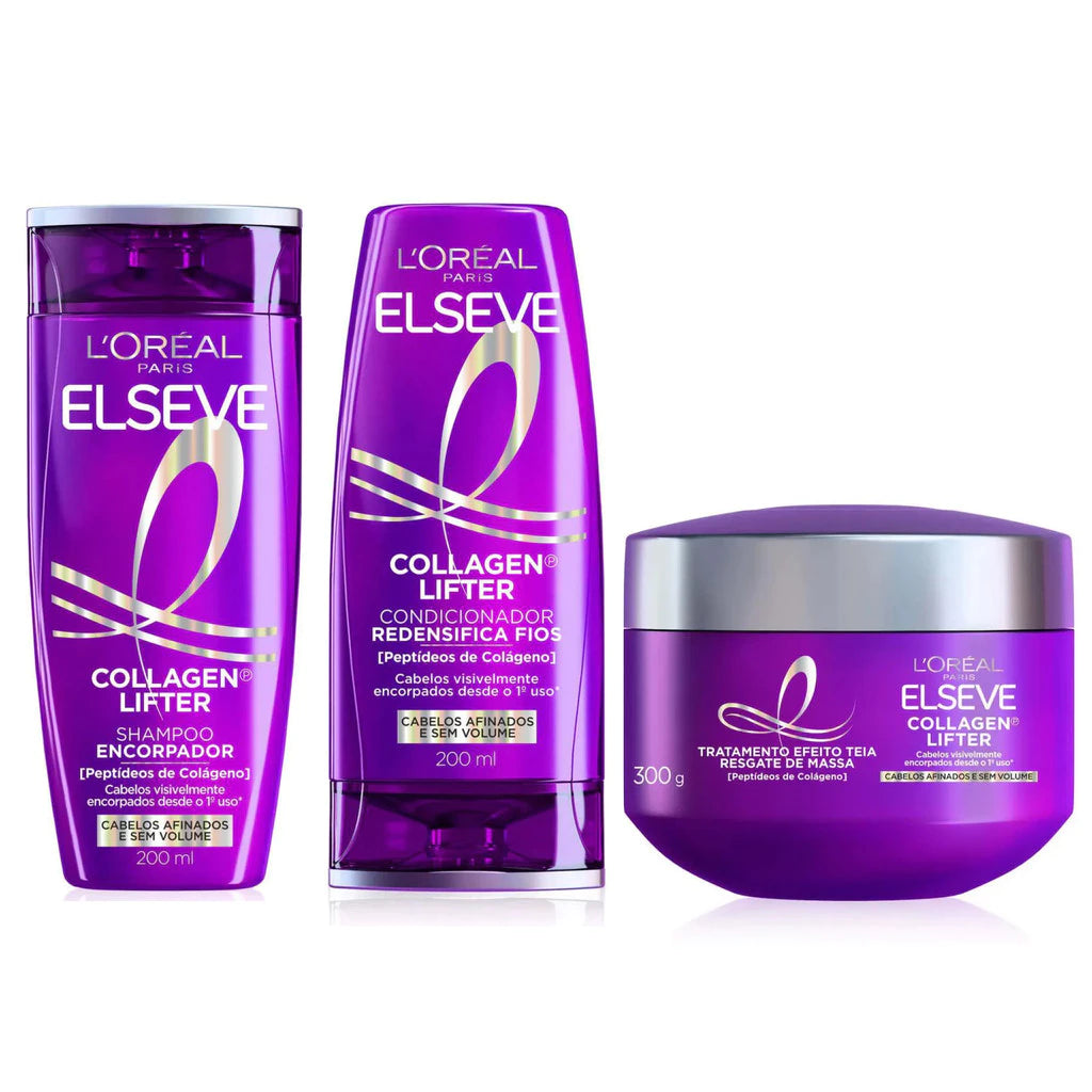 LIFTER COLLAGEN ELSEVE KIT SHAMPOO + COND + MASK - NEW RELEASE