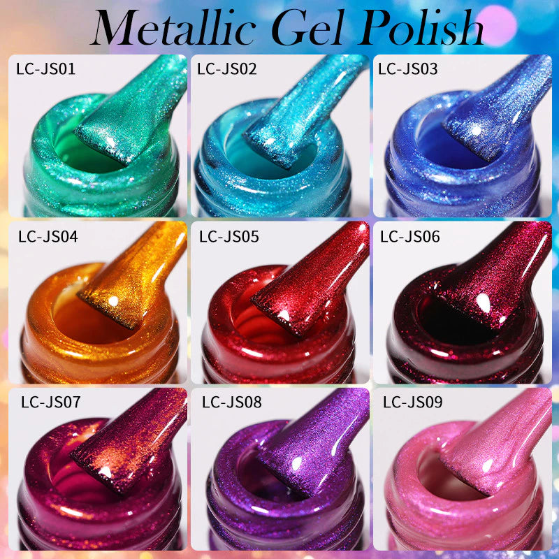 ILY'CUTE 7ML Metallic Gel Nail Polish Pink Red Mirror Nail Polish Uv Led Semi Permanent Glitter Varnish Professional Art For Manicure