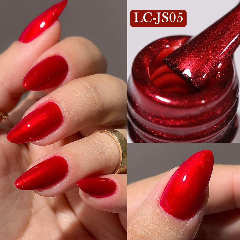 ILY'CUTE 7ML Metallic Gel Nail Polish Pink Red Mirror Nail Polish Uv Led Semi Permanent Glitter Varnish Professional Art For Manicure