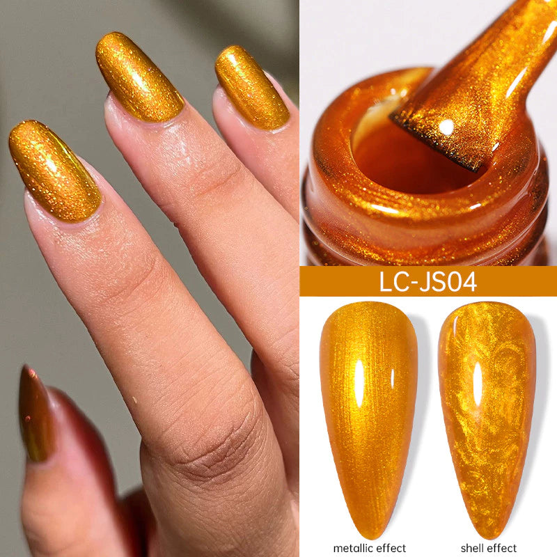 ILY'CUTE 7ML Metallic Gel Nail Polish Pink Red Mirror Nail Polish Uv Led Semi Permanent Glitter Varnish Professional Art For Manicure