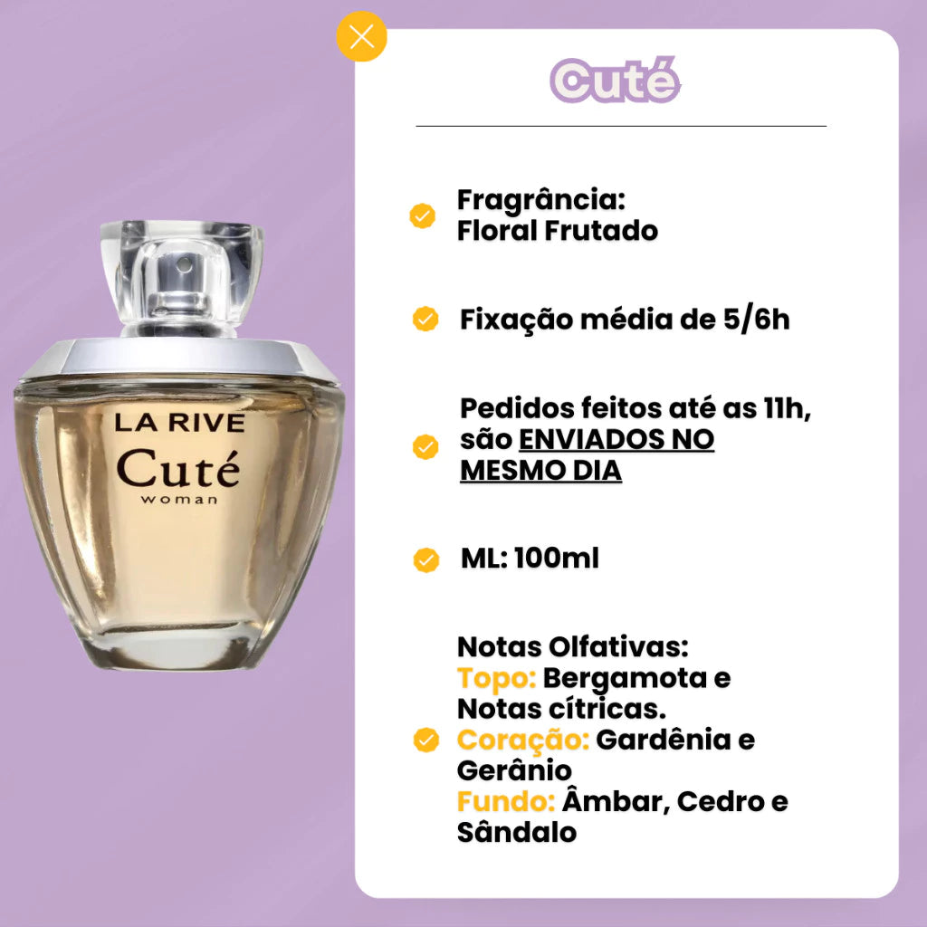 Rive Cute Cuté Perfume for Women 100ml Fruity Floral for Night & Day