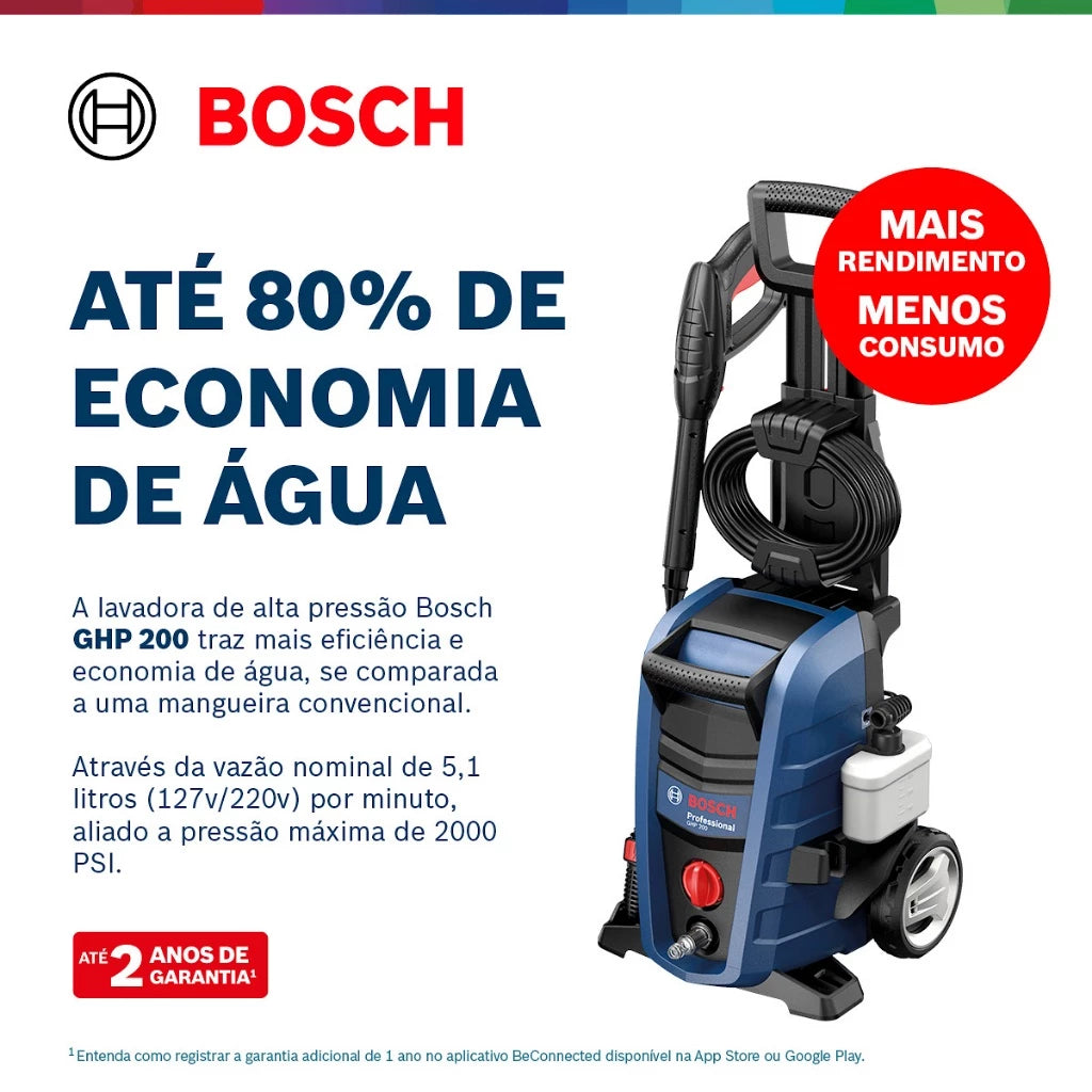 Lavadora de Alta Pressão 1700W 2000PSI Bosch GHP 200