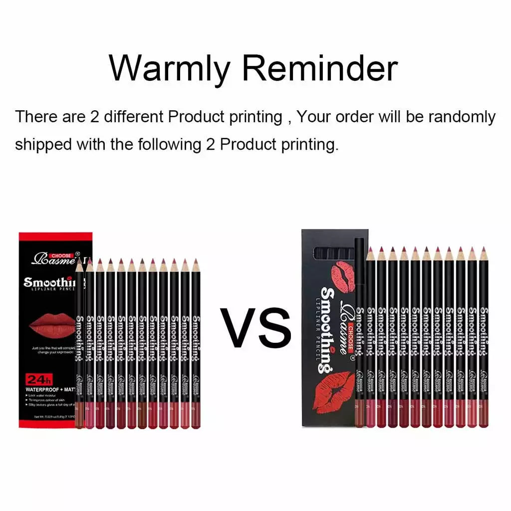 12 Colors Lipliner & Matte Lipstick Eyeliner Set – Waterproof, Durable & Non-Stick Cup