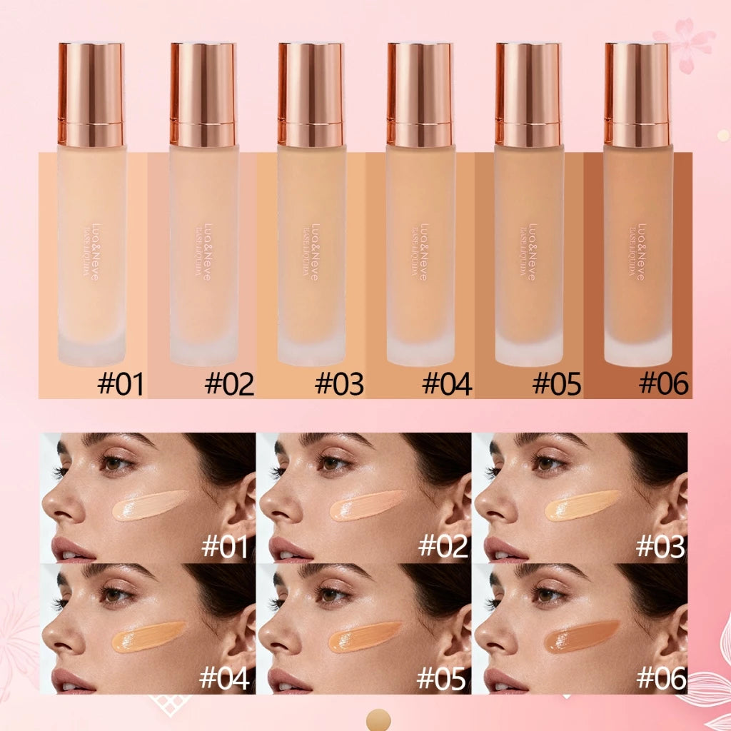 Liquid Foundation 40ml Long-Lasting Coverage, Matte and Natural Effect - Lua&Neve