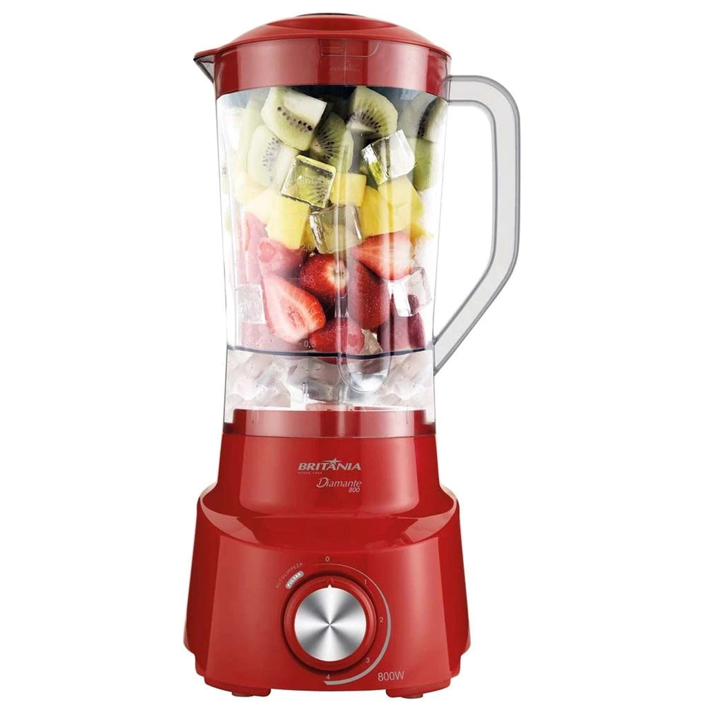 Liquidificador Britânia Diamante 800 VM com Filtro 4 Velocidades 900W Vermelho Bivolt