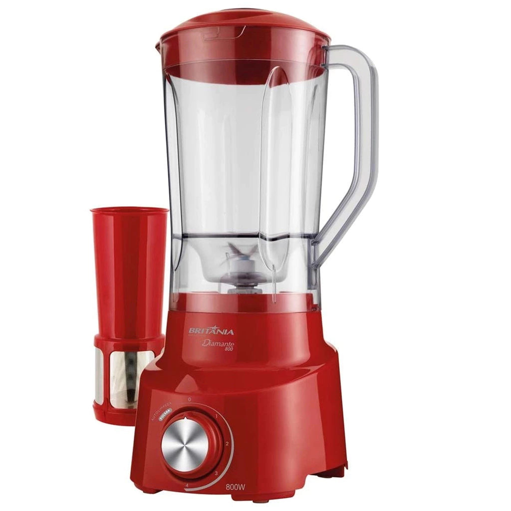 Liquidificador Britânia Diamante 800 VM com Filtro 4 Velocidades 900W Vermelho Bivolt