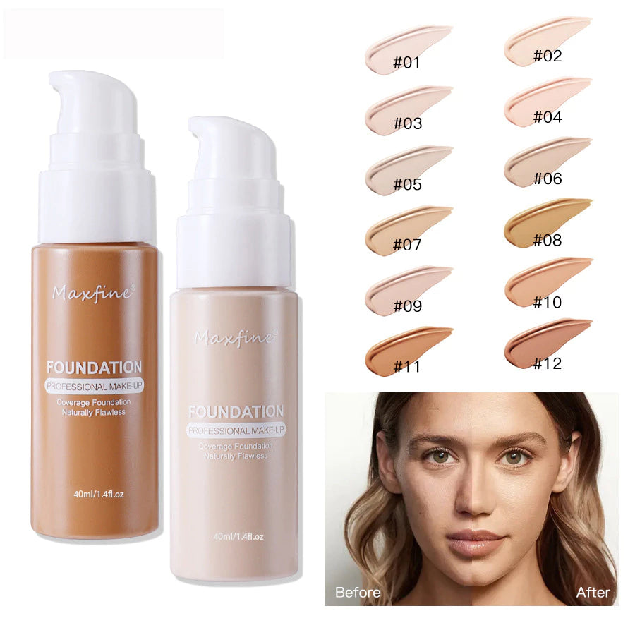 Long-Lasting Waterproof Concealer Foundation – Matte Oil Control