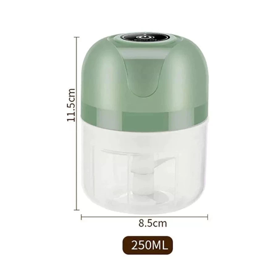 Mini Processador Triturador Sem Fio Elétrico 250ML para Alho, Gengibre e Legumes