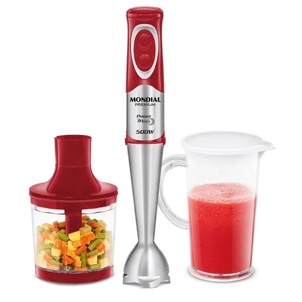 Mixer Liquidificador Mondial Power Premium M-10 500W 127V Vermelho/Inox