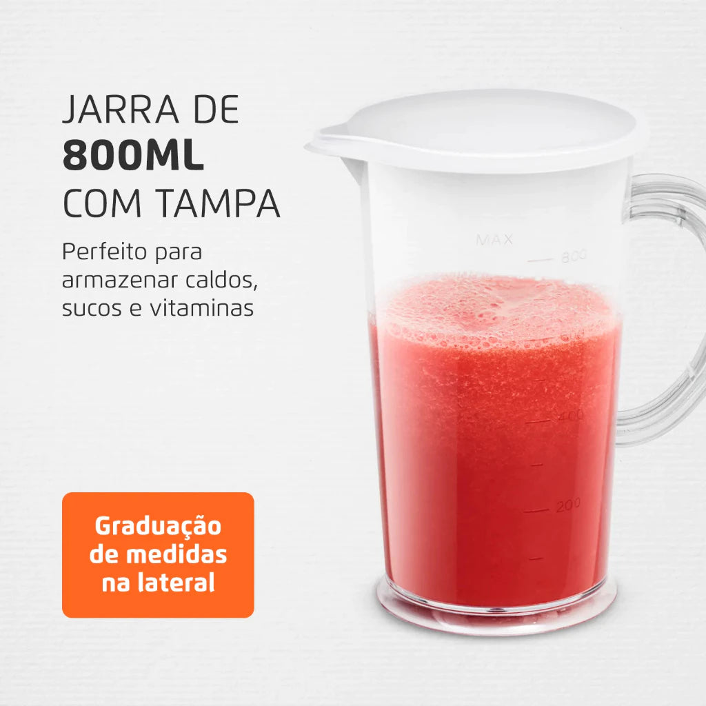 Mixer Liquidificador Mondial Power Premium M-10 500W 127V Vermelho/Inox