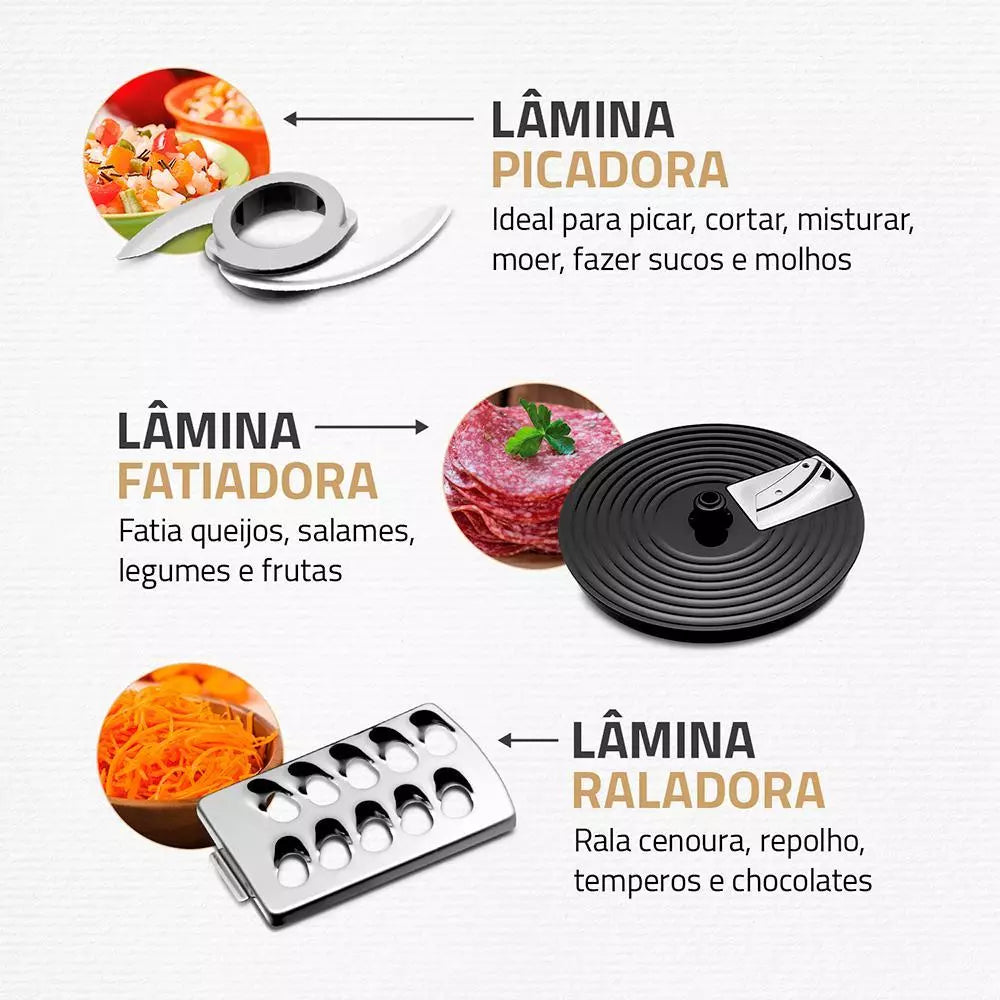 Multiprocessador Turbo Chef 9 em 1 Mondial Preto 1000W MPN-01-BF