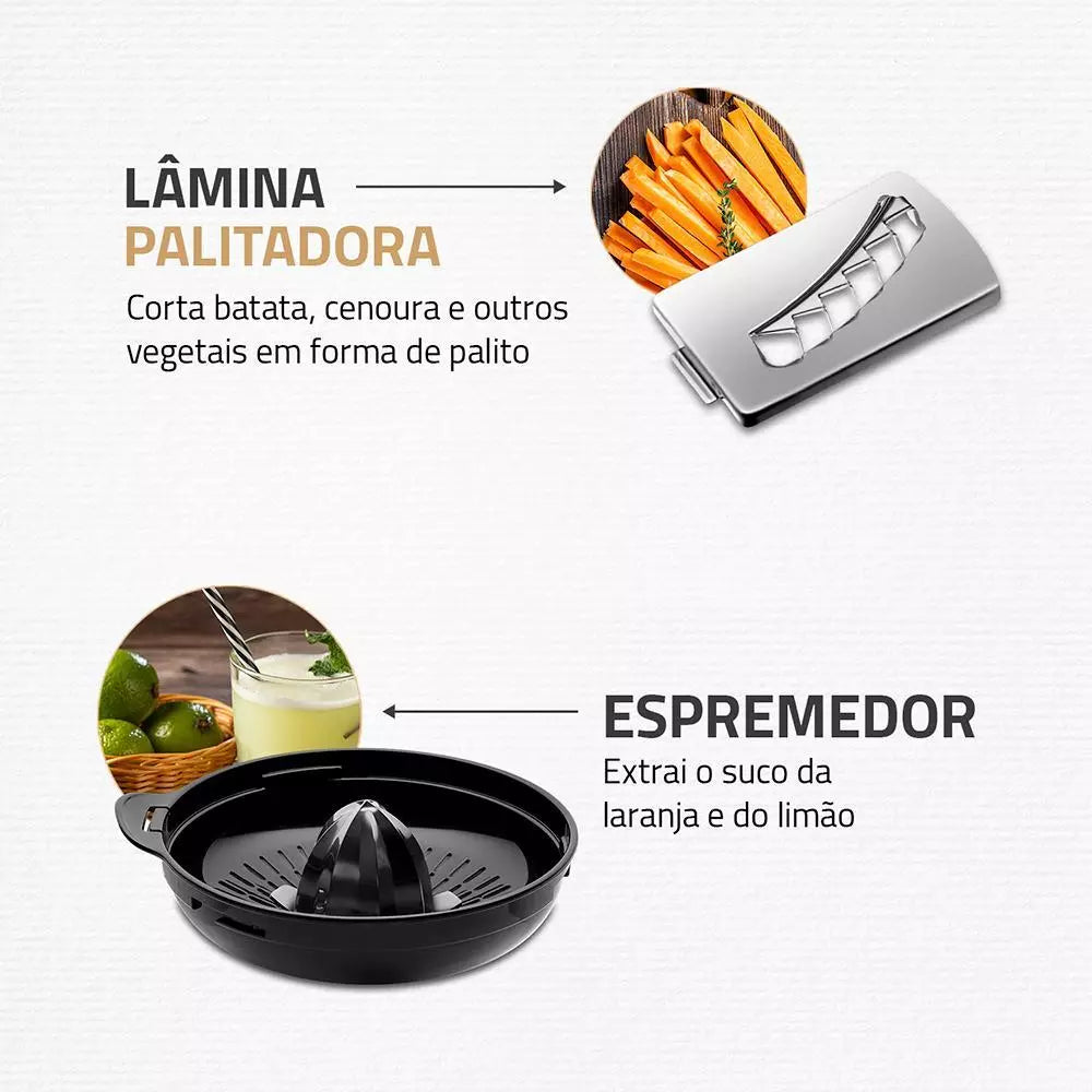Multiprocessador Turbo Chef 9 em 1 Mondial Preto 1000W MPN-01-BF