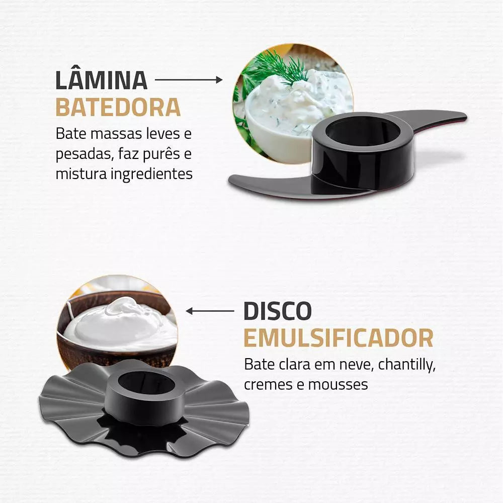 Multiprocessador Turbo Chef 9 em 1 Mondial Preto 1000W MPN-01-BF