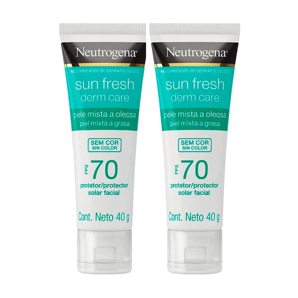 NEUTROGENA - Kit with 2 Facial Sunscreen SPF 70 for Combination to Oily Skin 40G