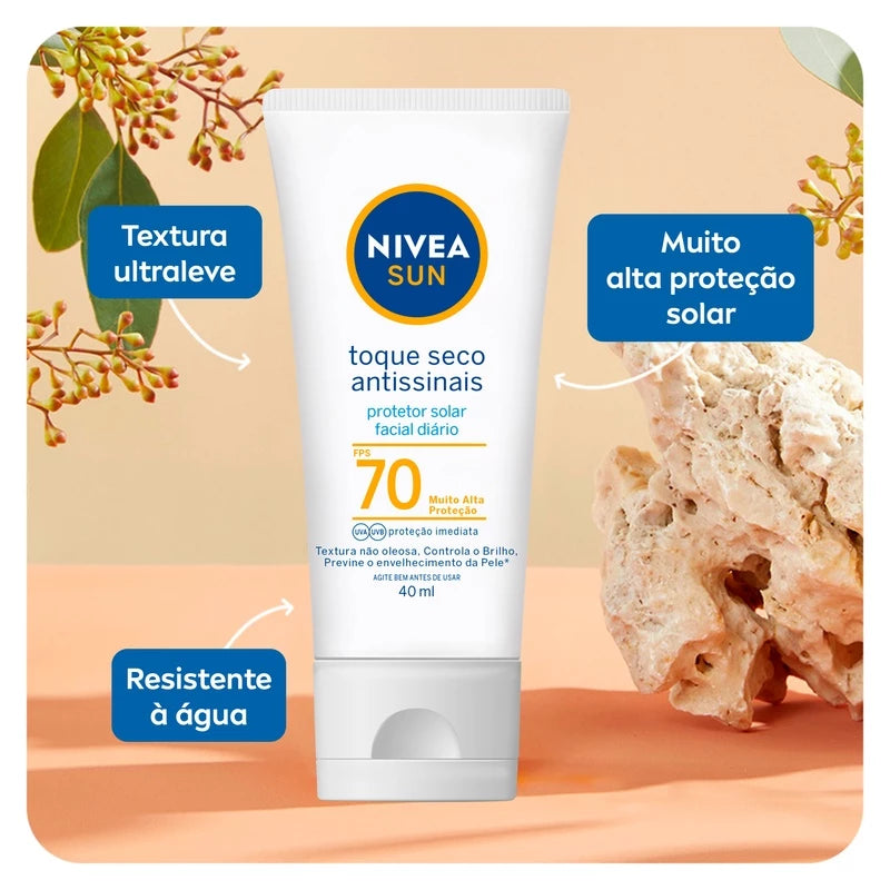 NIVEA SUN Dry Touch Anti-Aging Facial Sunscreen SPF 70 40ml