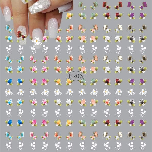 Nail 60 3D Nail Sticker 5D Handmade Type Hands and Feet PRE READY - Alemay and GViana 30 PAIR Nails
