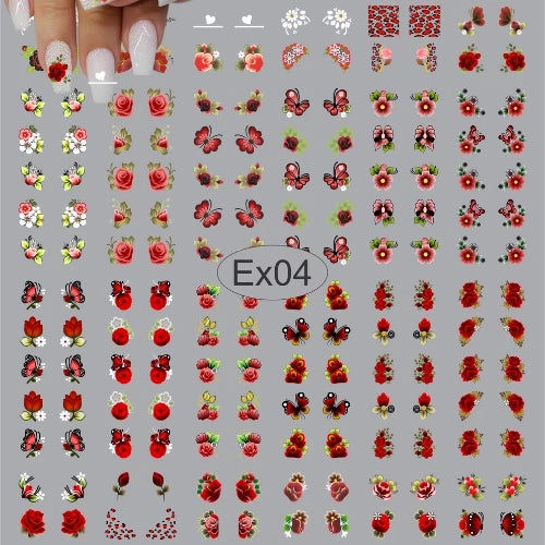 Nail 60 3D Nail Sticker 5D Handmade Type Hands and Feet PRE READY - Alemay and GViana 30 PAIR Nails