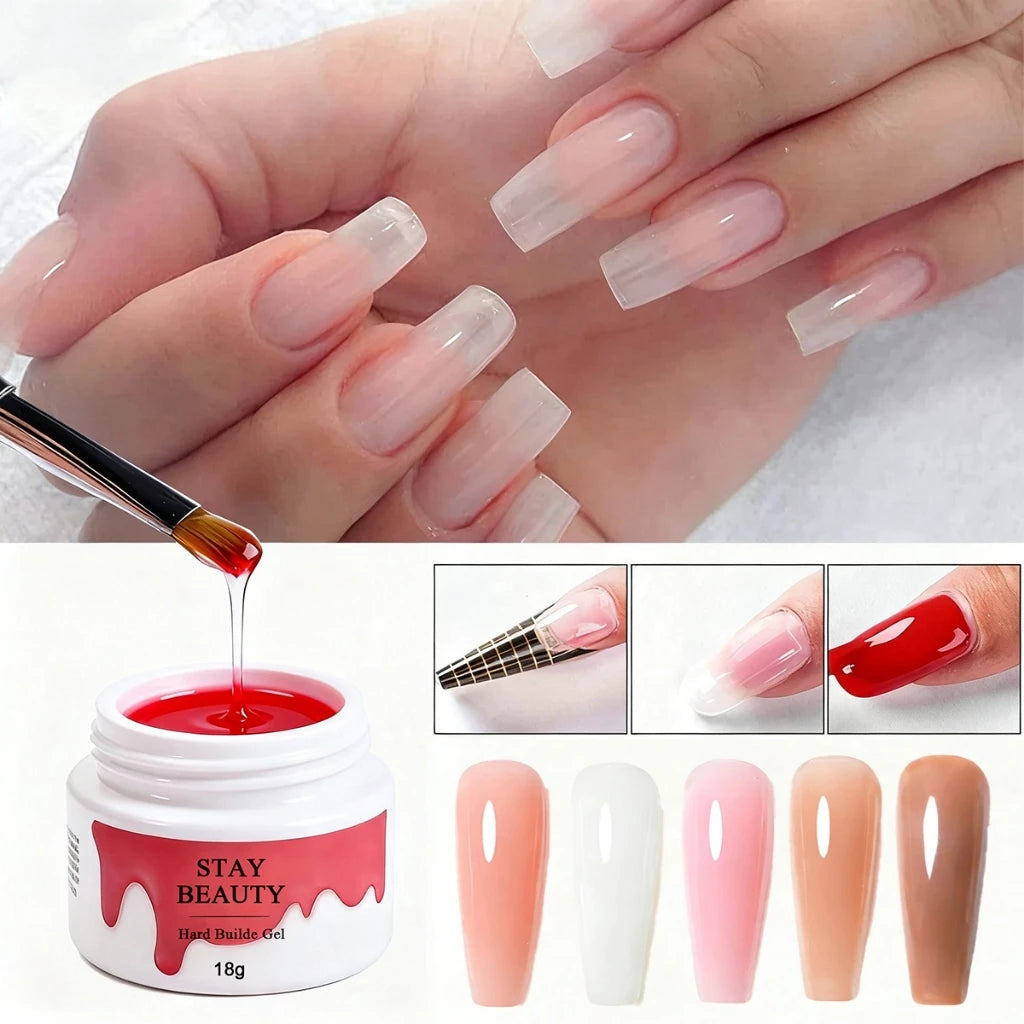 Nail Builder Gel 15g UV LED - Hard Builder Gel for Extension and Shaping YOREAL