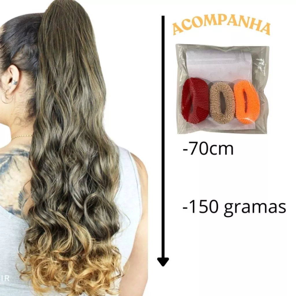 Natural Ponytail Extension - 100% Organic 40cm and 70cm