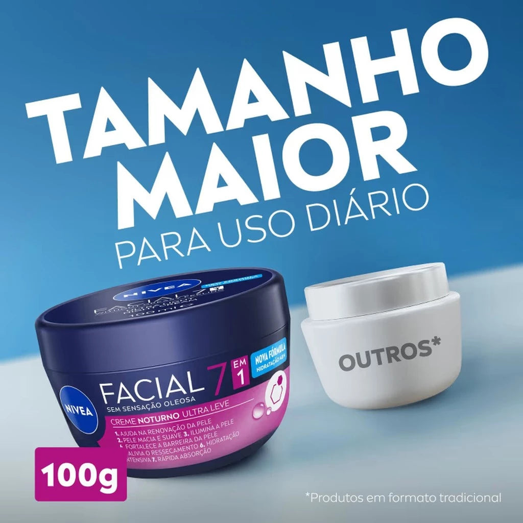 Nivea Facial 7 in 1 Ultra Light Night Cream 100g