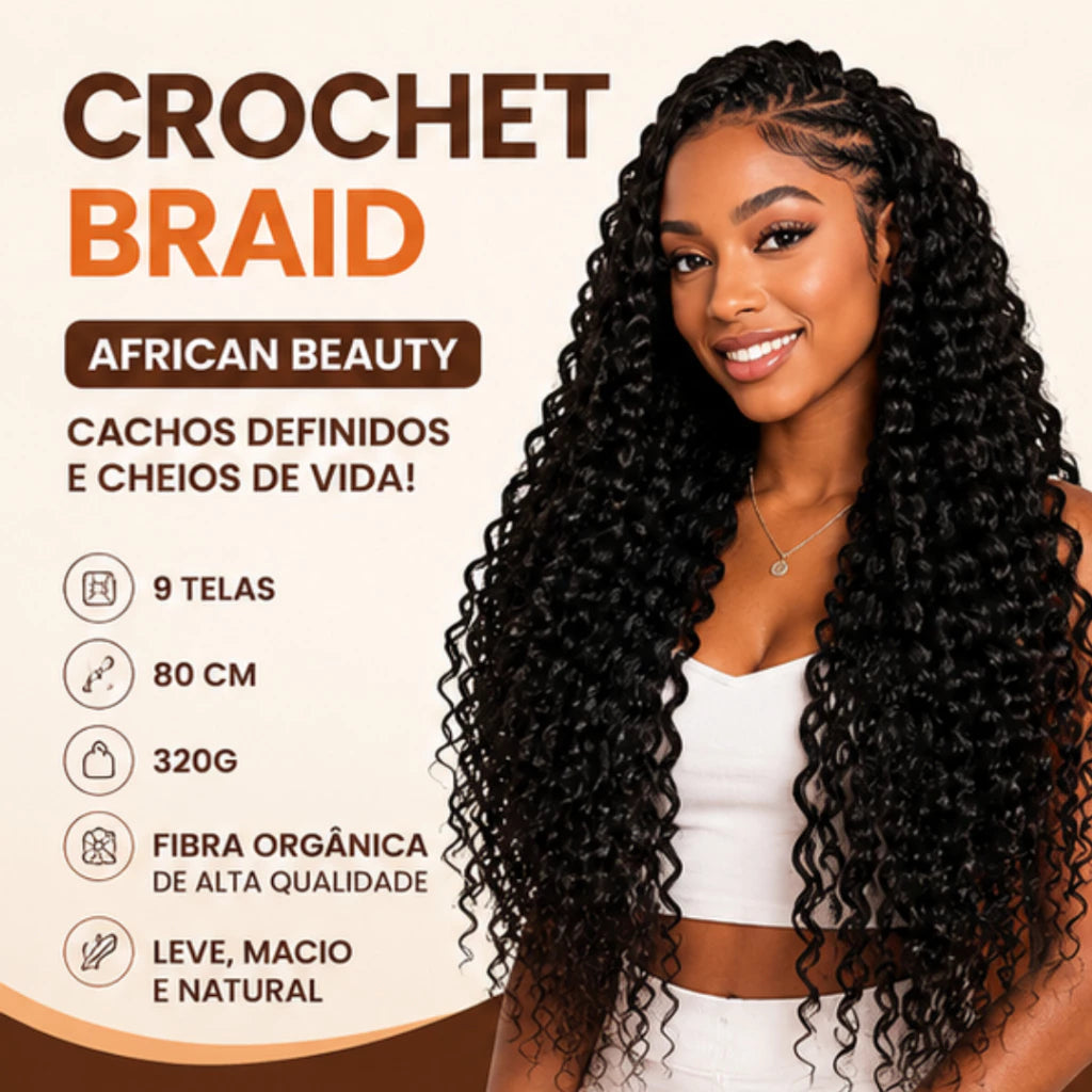 Organic Crochet Hair Plus 80cm 320g African Beauty Curly