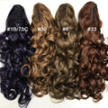 Organic Synthetic Ponytail Hair Straight Wavy Shiny Thread with Piranha
