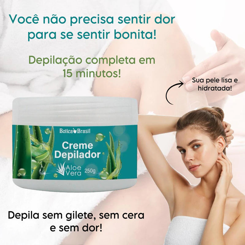 Creme Depilatório Indolor – Axilas, Pernas, Virilha, Rosto e Corpo