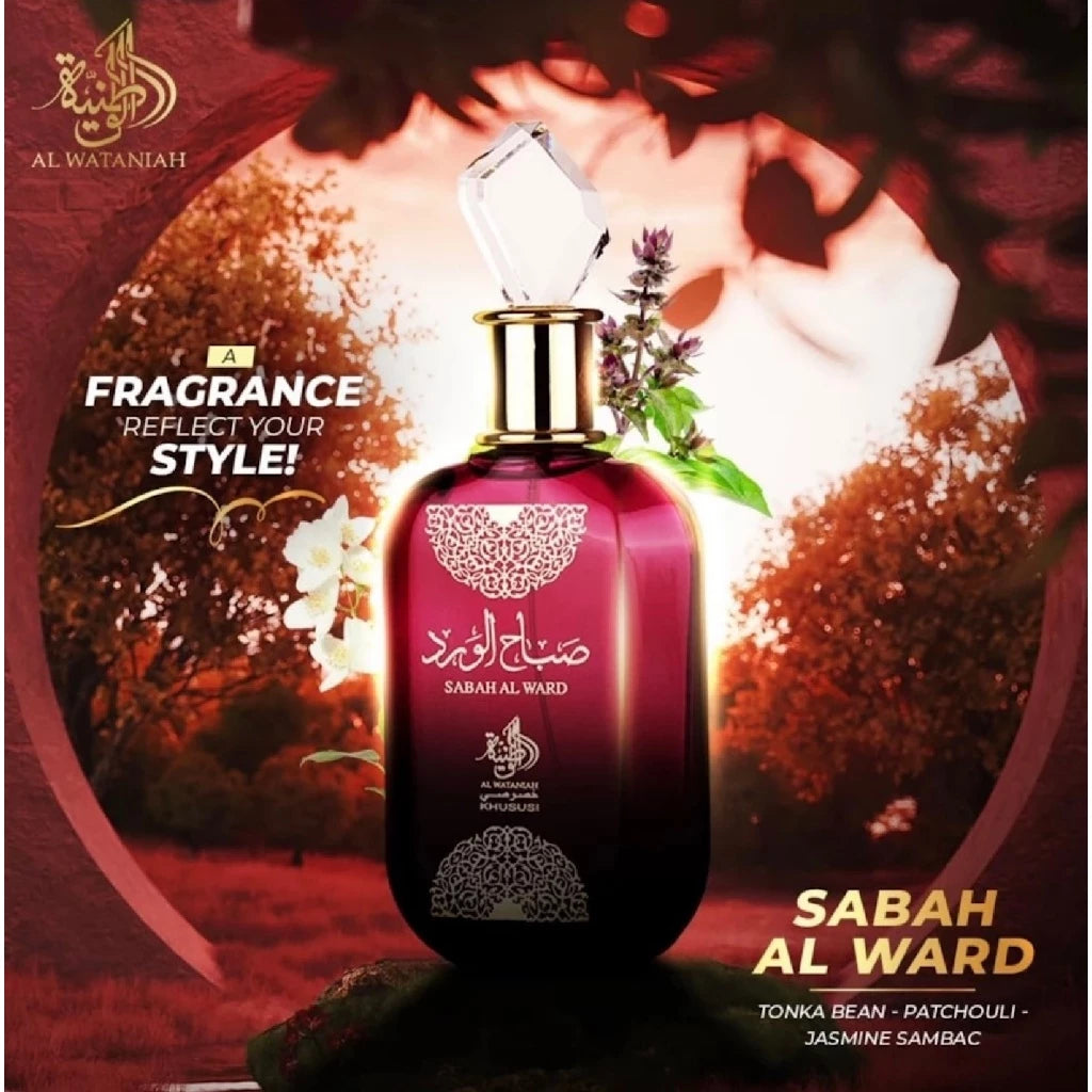 Perfume Sabah Al Ward 100 ML EDP Al Wataniah Original