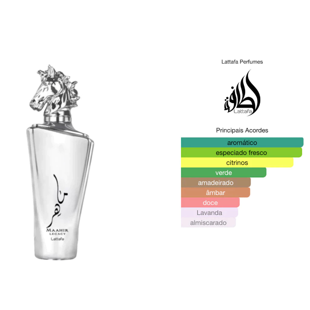 Perfume Maahir Legacy Lattafa EDP 100 ML Masculino Original