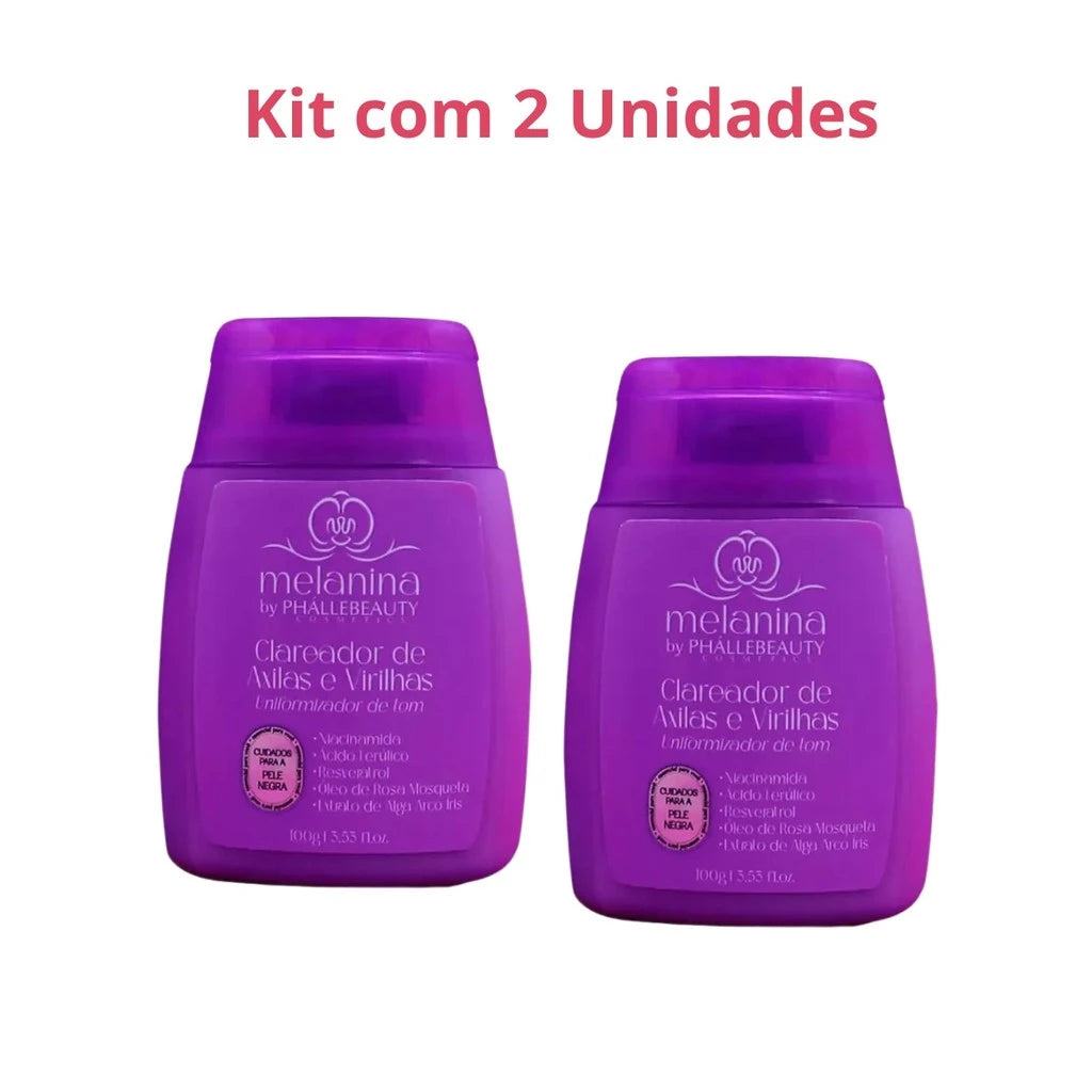 Kit Clareador de Axilas e Virilhas PhalleBeauty Melanin