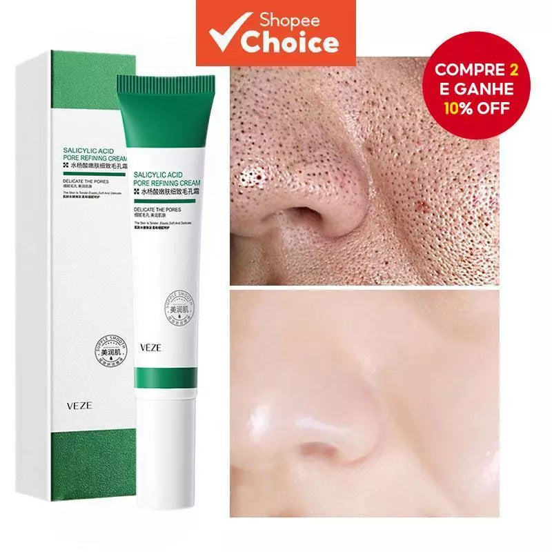 Creme Redutor de Poros com Ácido Salicílico 20g - Controle de Oleosidade e Antiacne