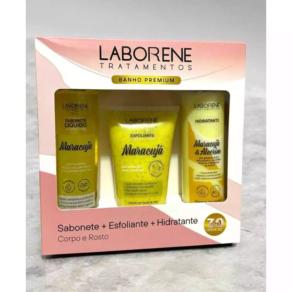 Kit Presente Premium de Banho — Esfoliante + Sabonete + Hidratante (3 Itens)