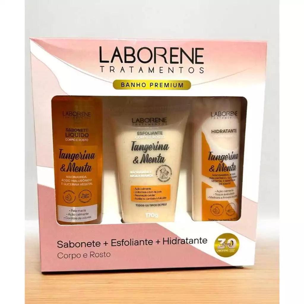 Kit Presente Premium de Banho — Esfoliante + Sabonete + Hidratante (3 Itens)