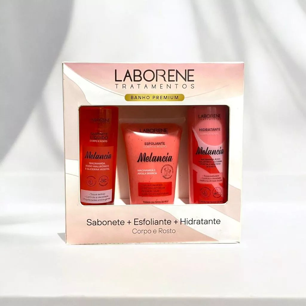 Kit Presente Premium de Banho — Esfoliante + Sabonete + Hidratante (3 Itens)