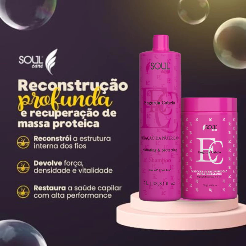 Professional Reconstruction Fattening Hair 1 Kg Shampoo and Mask Hair Schedule